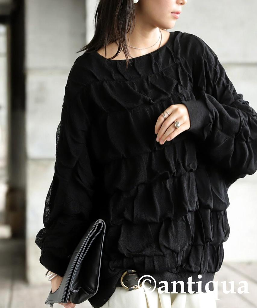 antiqua Dolman Knit One Size Black Women's Top, PN-00501, 05,