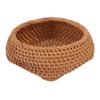 Rattan Storage Basket Hand Woven Simple Exquisite Rattan Organizer Storage Basket for Tea Sets