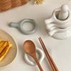 6pcs High Quality Ceramic Chopsticks Rack Home Ornament Multi-functional Chopstick Holders Spoon Rest Home