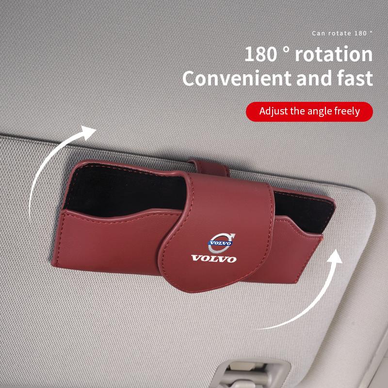Car Glasses Case Auto Sun Visor Holder Sunglasses Clip For Volvo XC-Classic V60 V40 XC90 S60 XC60 V70 S90 XC40 V90 C40 S40 S80L