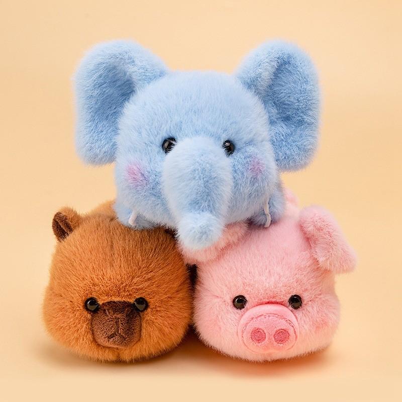 Folivora Capybara Animal Plush Desk Companion Toy Room Decor For Kids Play Sleep
