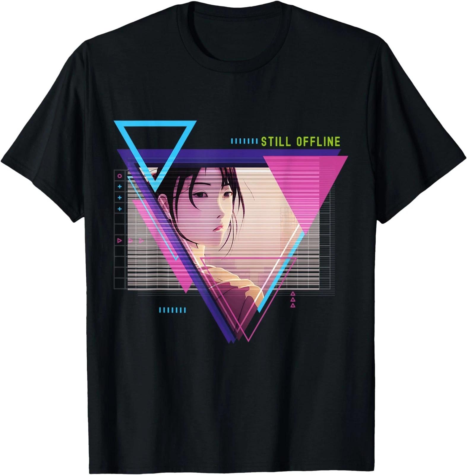 Vintage Vaporwave Glitch Girl Japanese Anime & Manga Retro T-Shirt S