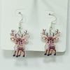 Christmas Cute Cartoon Earrings Elk Deer Animal Pendant Earrings Hook For Women Acrylic Dangle Earrings Party Gift