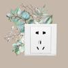 1 Pcs Fresh Wall Sticker Floral Green Leaf Switch Sticker Sticker Gifts Plant Decal Home Decor