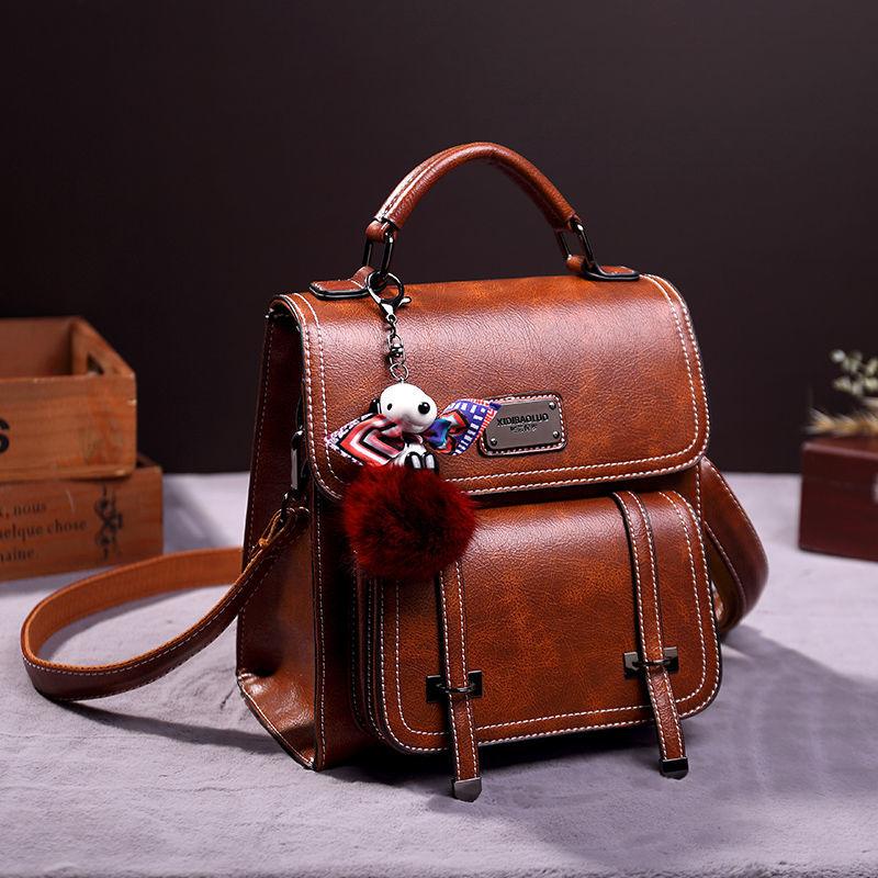 Kožená dámská taška Víceúčelový batoh Cambridge Bag Špičková taška Fashion Trend Messenger Bag