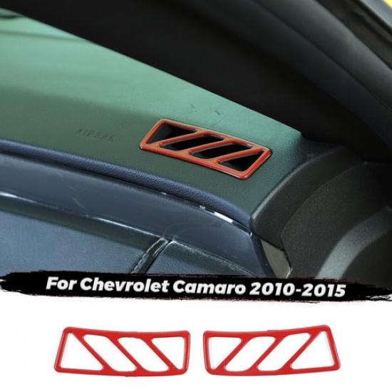 Side Dashboard A-pillar Air Vent Cover Trim Frame For Chevrolet Camaro 10-15 Red