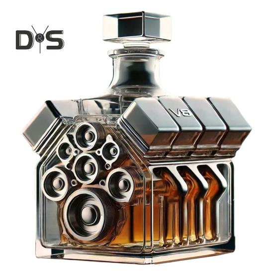 V8-motorer whiskyflaska kreativ vinkaraff dekoration personlig whiskyflaska hem bar prydnad