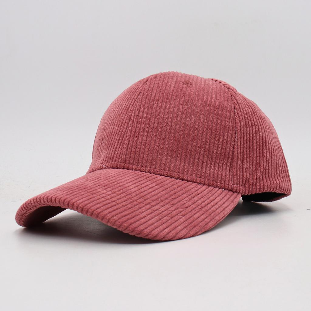 Corduroy Baseball Cap Simple Solid Color Versatile Trendy Warm Strip Peaked Cap Men And Women