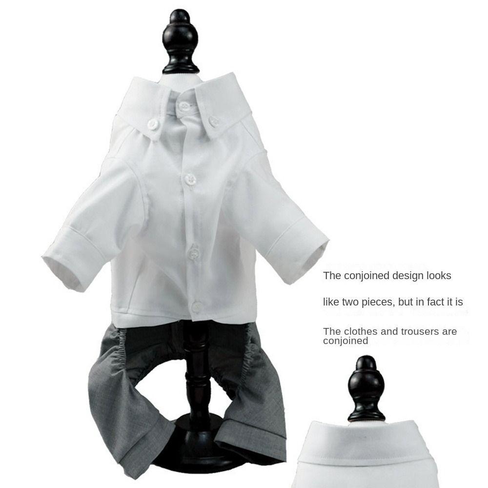 Soft Pet Formal Shirt Creative Puppy Costume Stylish Dog Wedding Suit  For Small Dogs