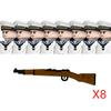 WW2 Military Navy Series Soldier Figures Building Blocks  Navy Warrior Bricks Toys Gifts