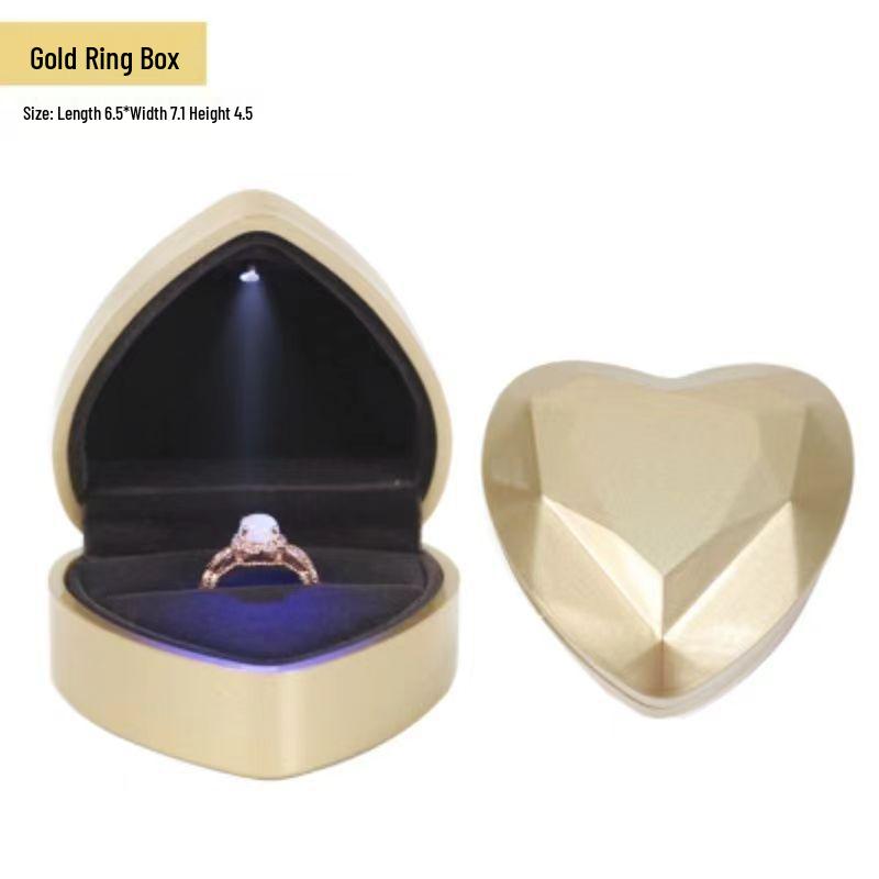 

Коробка для ювелірних виробів у формі серця зі світлодіодним підсвічуванням та покриттям печеним лаком