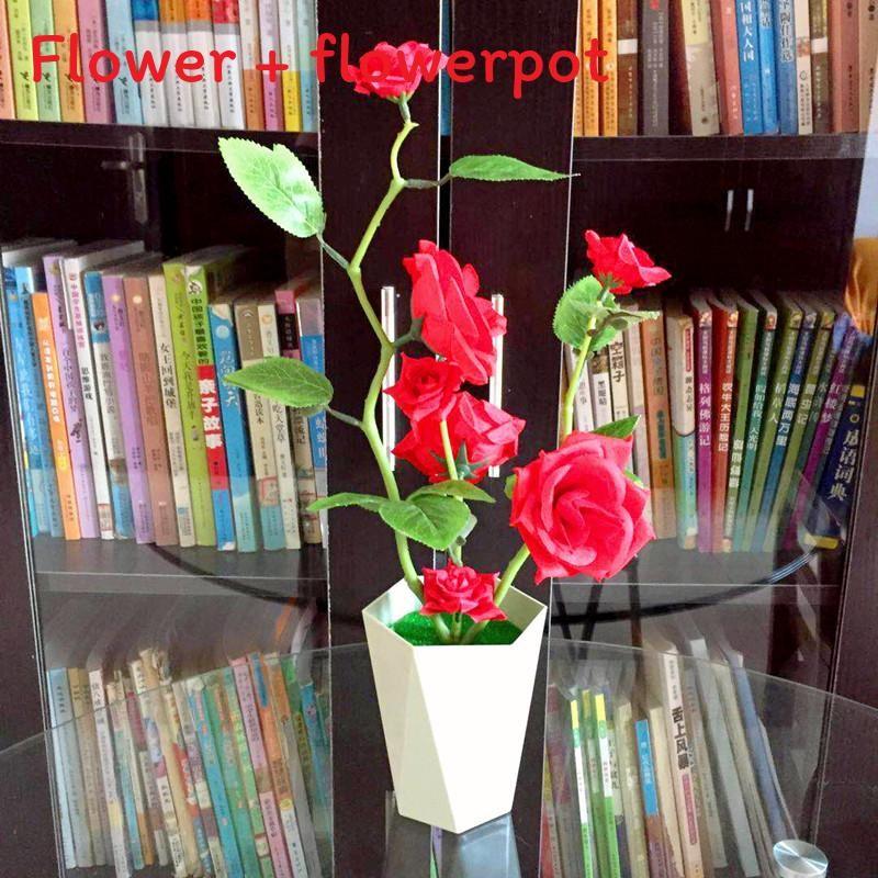 

Faux Rose Blossom With Silk Material For Living Room Decoration And Gift Ideas