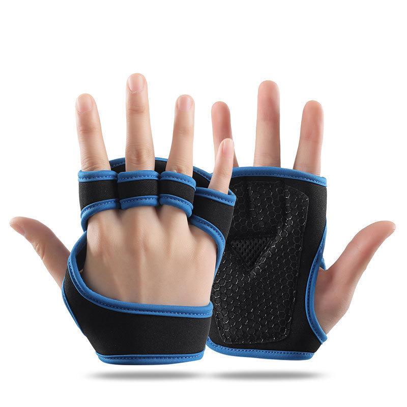 Fitness Gloves Men and Women's Gym Palm Protection Equipment Weightlifting Exercise Lengthened Wristband Anti Slip Training Gloves