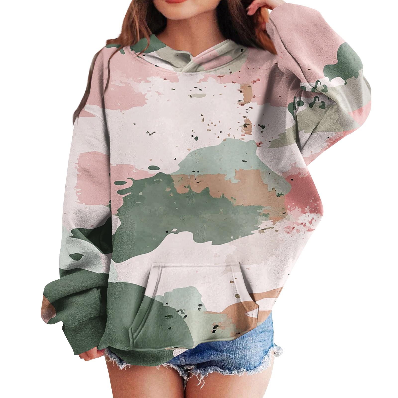 

Толстовки для девочек-подростков, толстовки с длинным рукавом, пуловер с завязками, симпатичная толстовка большого размера 160 розовый