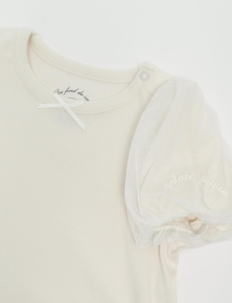 Gelato Pique BABY Star Tulle Pullover (PBCT241428 OWHT)