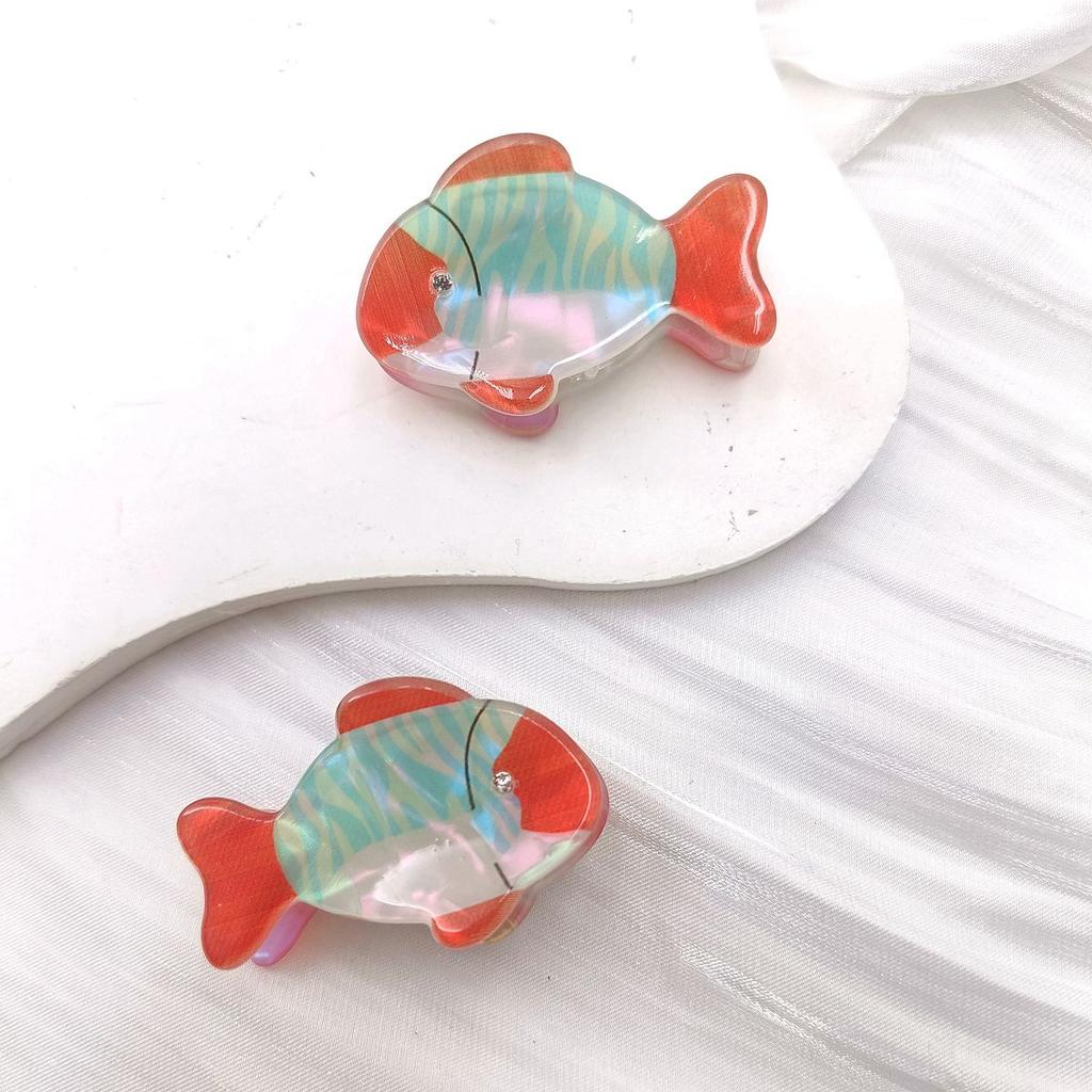Cartoon Creative Ornamental Fish Shark Goldfish Hairpin Back of the Head Grabbing Clip Shark Clip Hair Accessories for Women