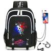Football Star Printed Schoolbag Backpack Usb Charging Student Backpack Computer Bag