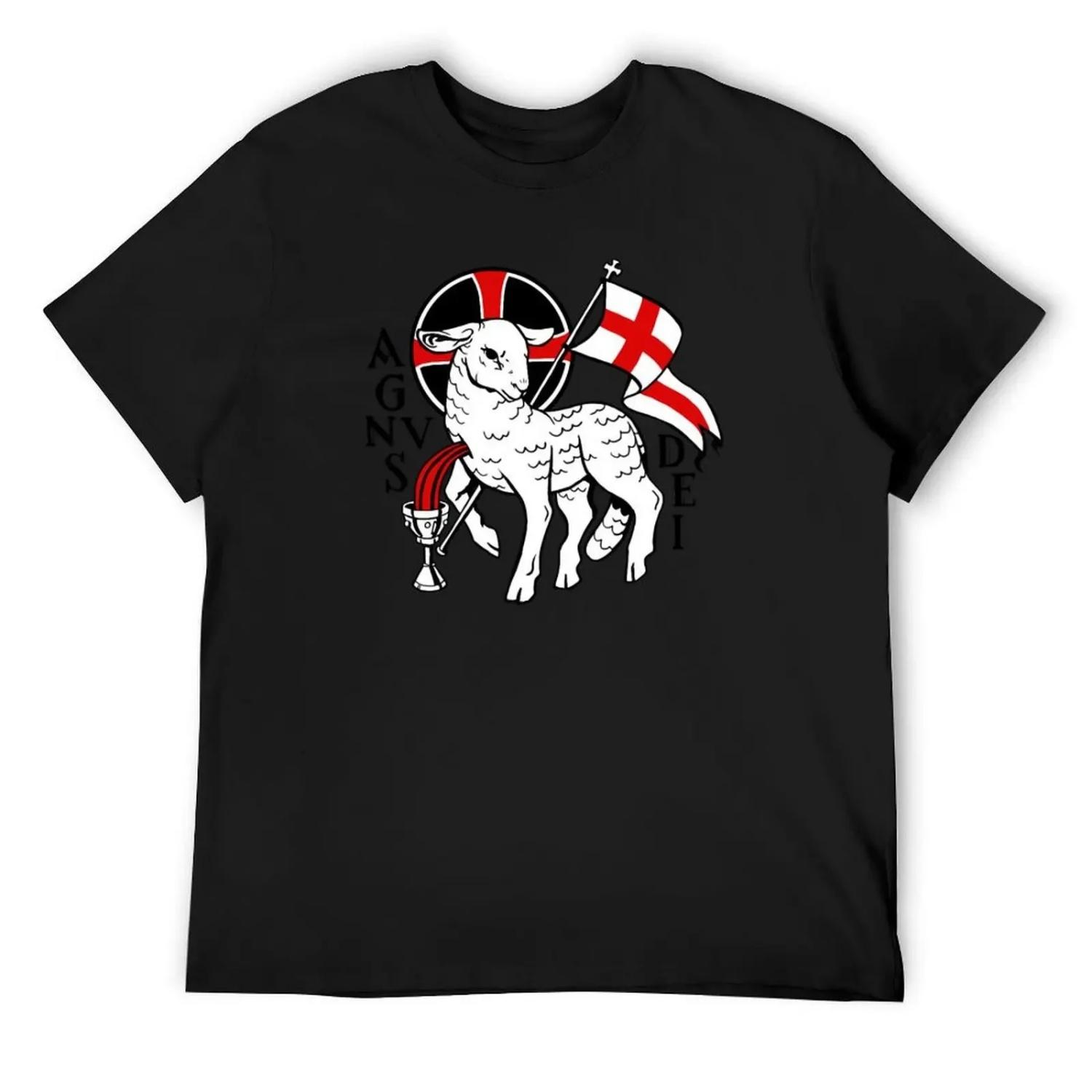 Agnus Dei - Lamb of God T-Shirt vintage clothes basketball graphic tees Funny t-shirt plus size clothes oversized t shirt men S