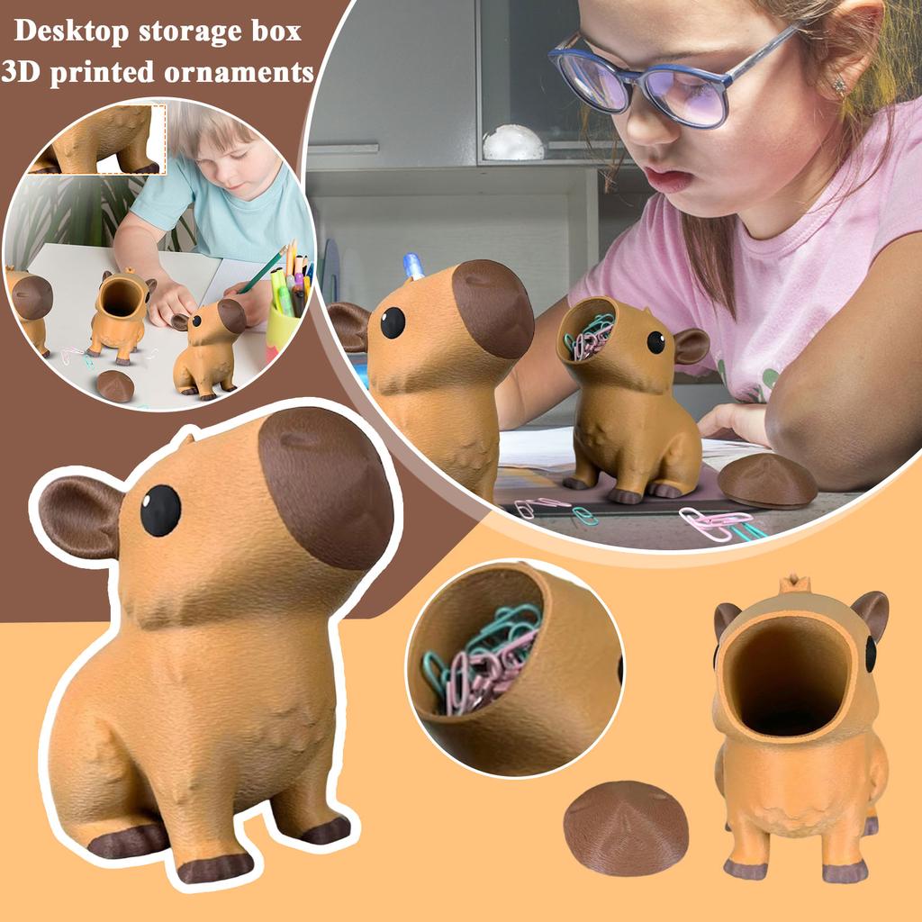 Cute Animal Storage Box, Desktop Decoration, Storage Container, 3D Printed Ornament