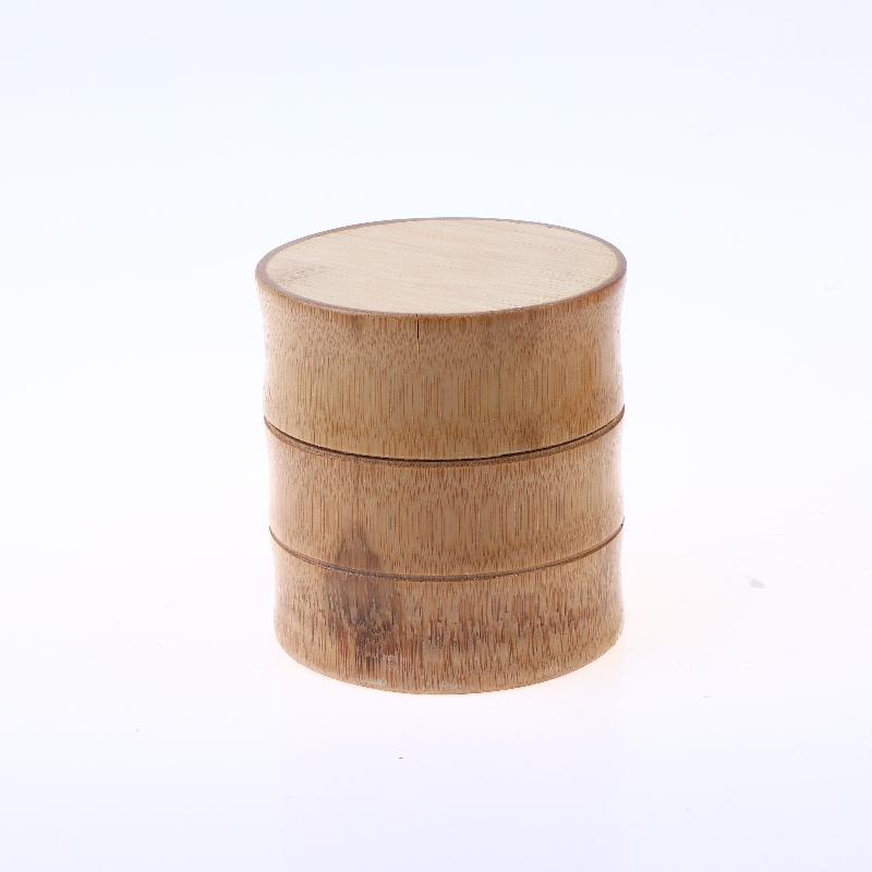 Натуральная бамбуковая коробка для хранения продуктов, коробка для хранения чая, орехов, специй, чайная банка, экологичный органайзер, банка, кухонные контейнеры S