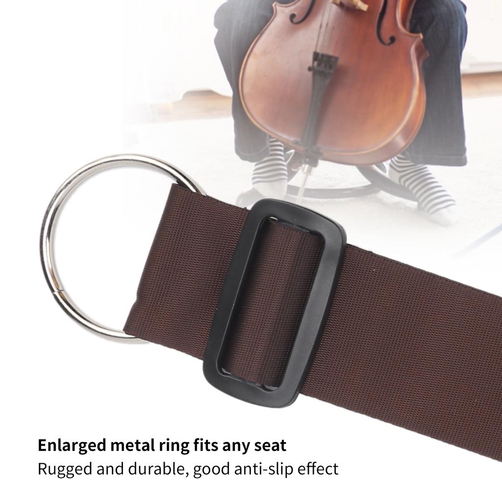 Cello   Strap Nylon AntiSlip Belt Wood   Holder Musical Instrument Accessories(Wood Color )