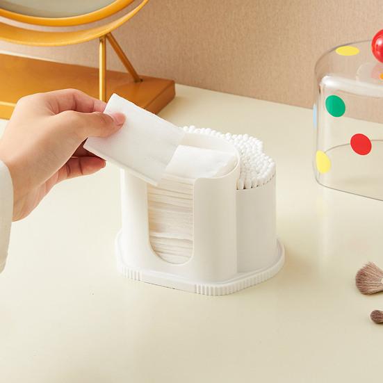 Cotton Ball Holder Cosmetic Storage Case Large Capacity Dustproof Transparent Cotton Pad Dispenser Swabs Holder
