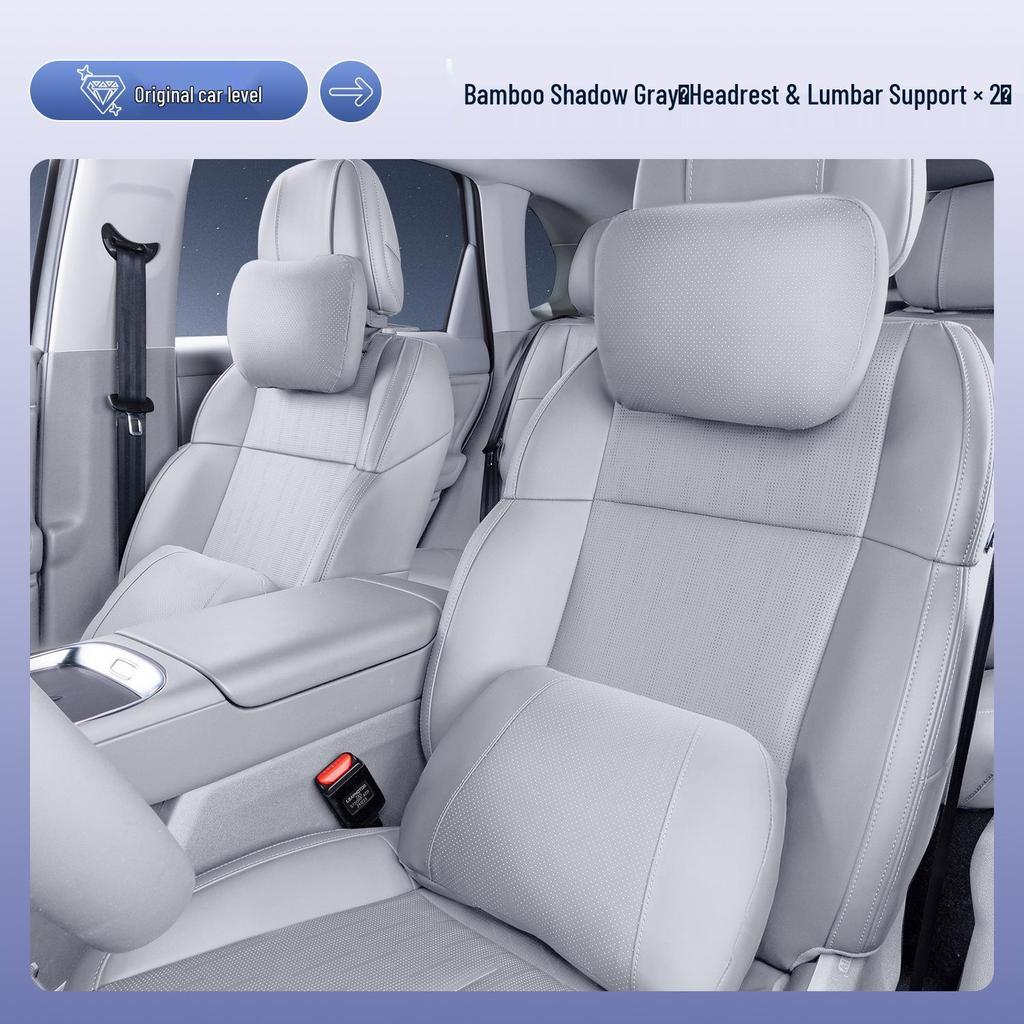 Leapmotor B10 Headrest & Lumbar Support Cushion - Neck Protector & Car Decorative Accessory.