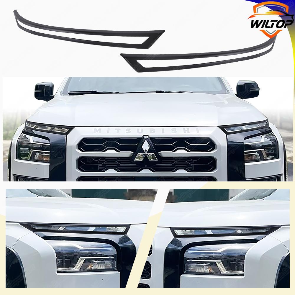 Headlight Covers for Mitsubishi Triton L200 2025 2025 Montero Sport Pickup Double Cab Front Lamp Hood Car Exterior Accessories