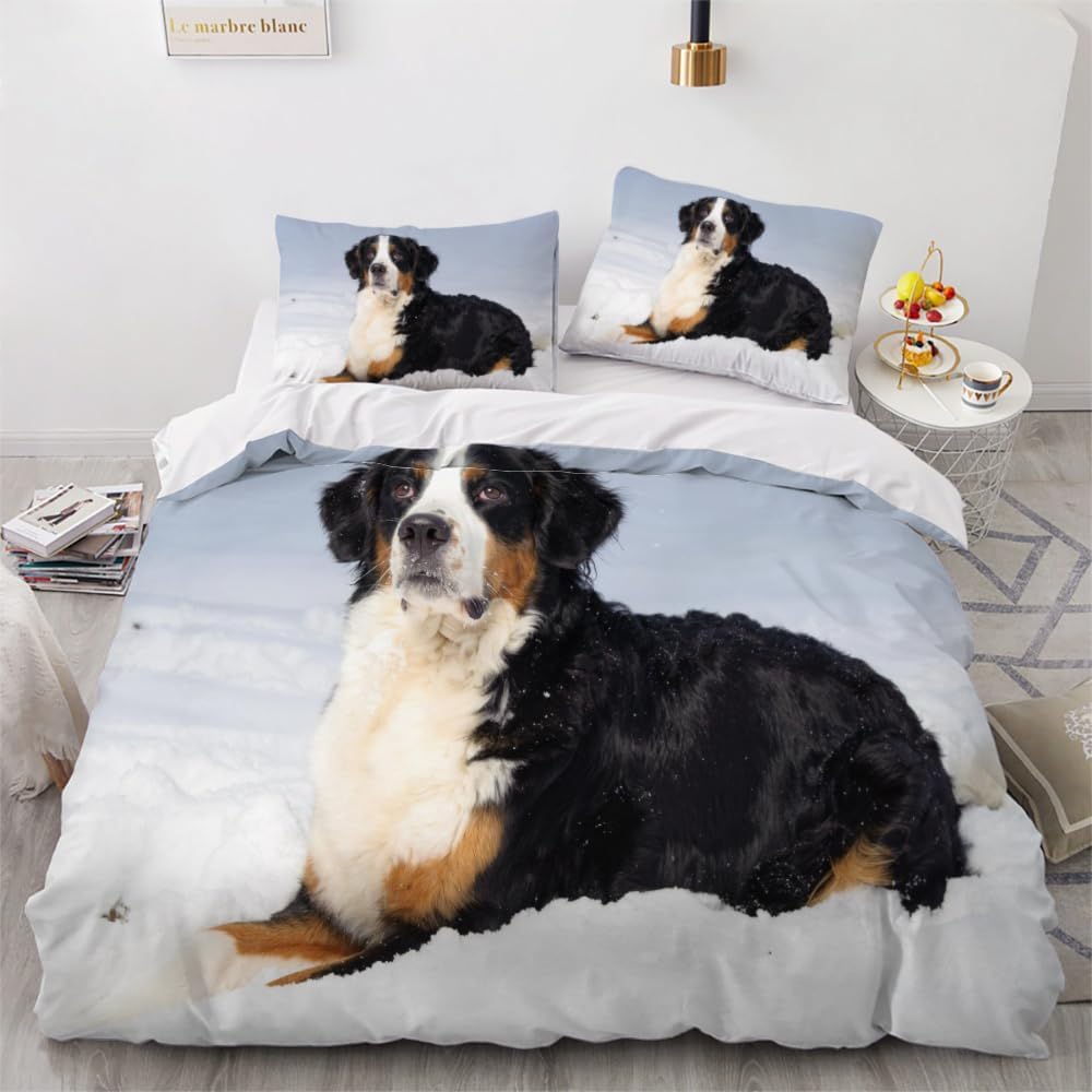 Berner Sennenhund Weiche Bettbezug Einzelbett Schöner Haustierhund Bettwäsche Set Für Junge Jungen Junge Mädchen Mikrofaser Schönes Tier Warme Deckenbezug 2/3