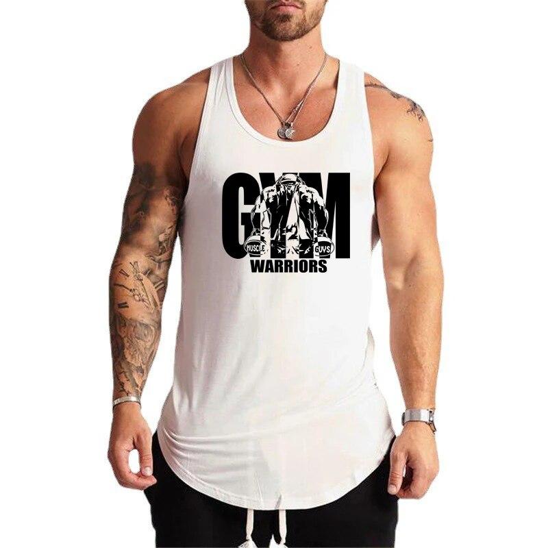 

Летняя поглощающая пот спортивная майка Muscleguys для бега, мужская одежда для фитнеса без рукавов