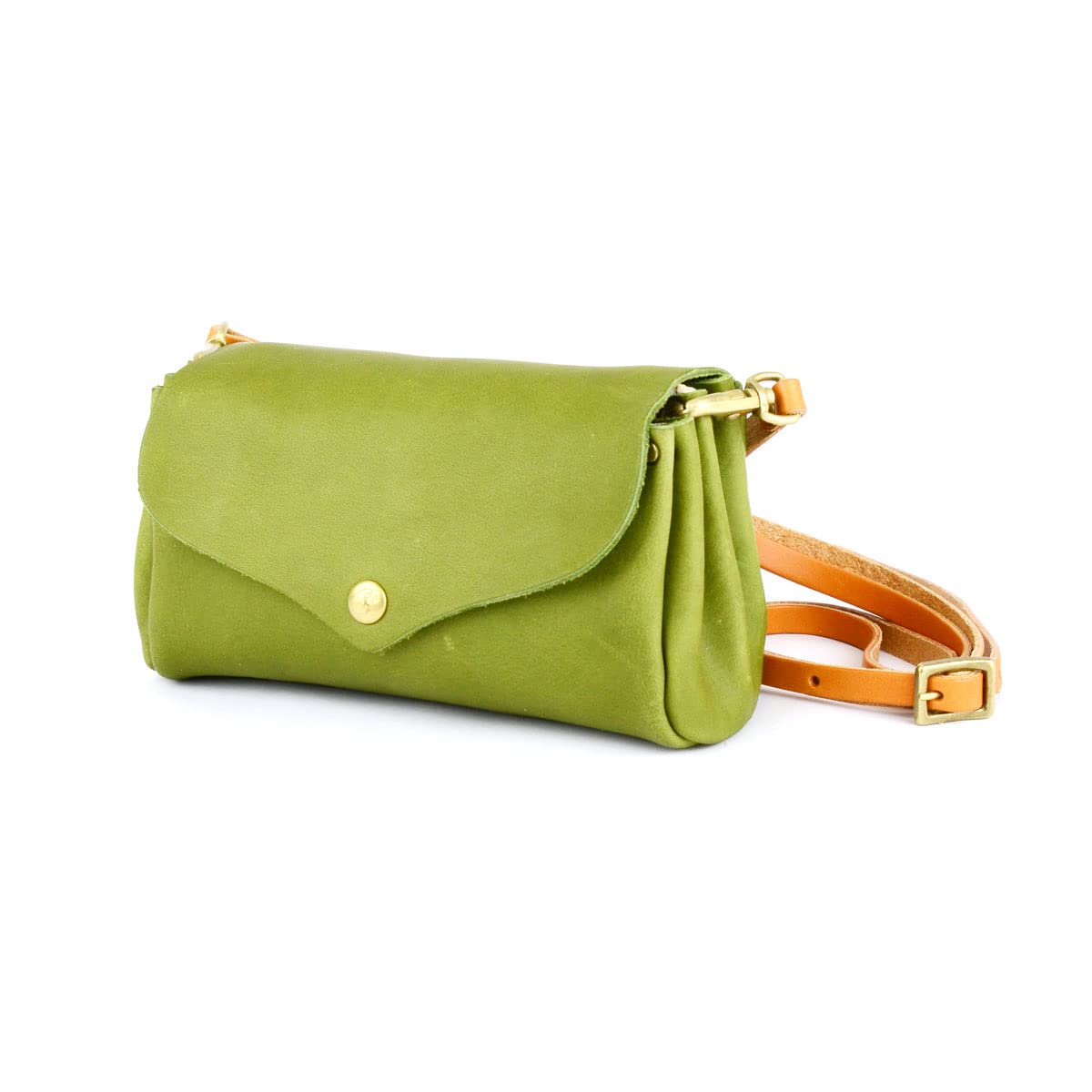 

Shoulder wallet PLUMP Himeji GREEN [Chum] bag, pouch, POCHETTE, leather, ANCLE, CMHM-010 зелений