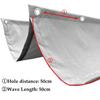 Outdoor Waterproof Perforated Wave Sunshade Sail Patio Pergola Sun Shading Awning Retractable Shading Cover With Accessories