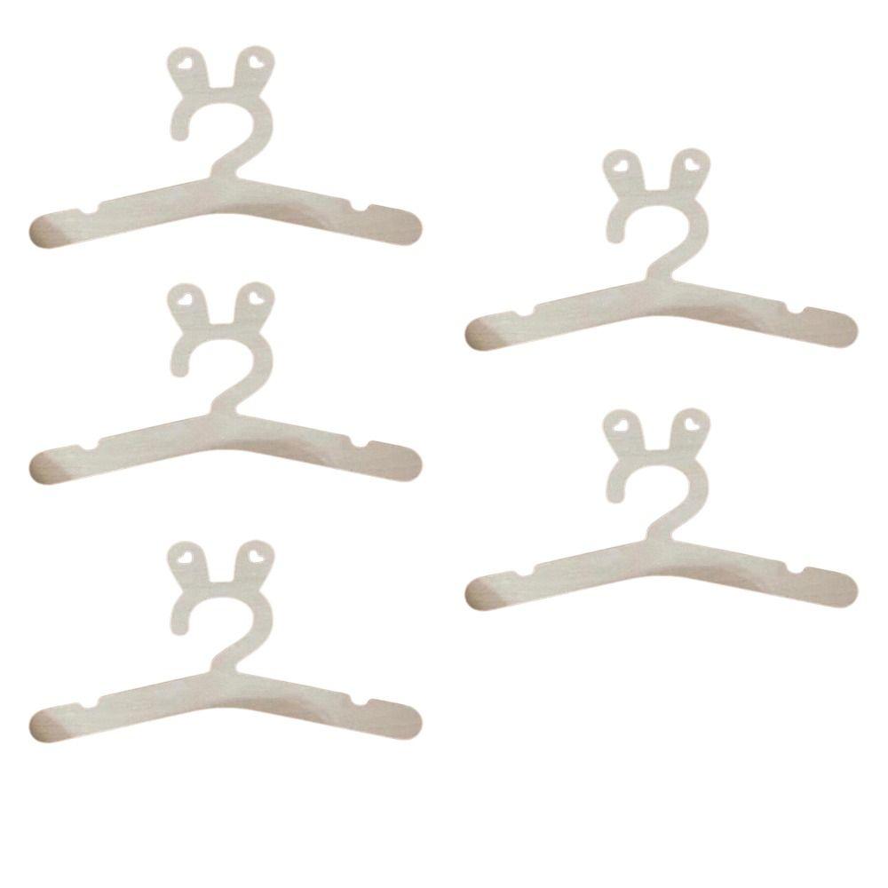 5pcs/set Creative Children Coat Hanger Cute Doll Hanger Rack Smooth Baby Clothes Hanger for Toddler