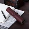 Case Pencil Case Students Working Adults Genuine Leather Popular Rotolo SUEDE Rotolo Suede Roll Pencil Case Suede Brown [m+]Pencil Men's Women's
