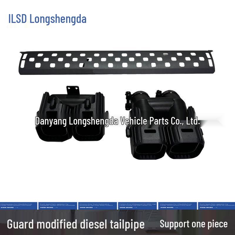 Suitable for Guardian Diesel Edition, Square Four-Outlet Tailpipe (90/110/130 First & Second Gen Exhaust)