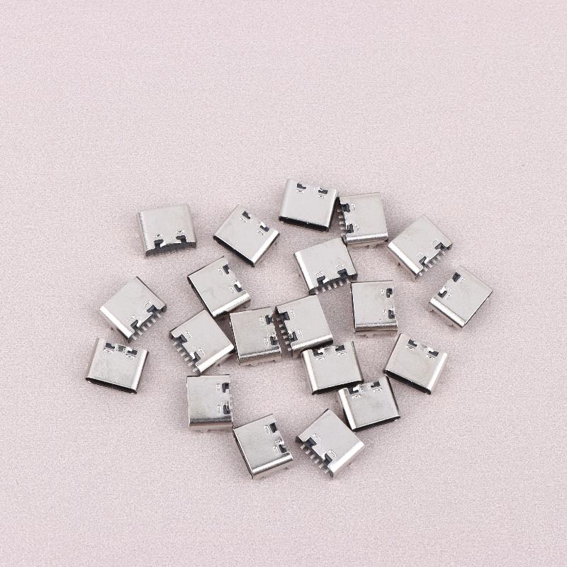 New 10/20Pcs 6 Pin Type-C Socket USB Connector Type C Female Charging Port Jack PCB Soldering SMD SMT DIY Repair Type C Adapter