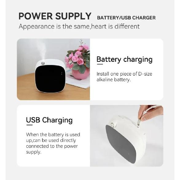 Smart  Fragrance Oil Diffuser App Control Battery Operated Electric 100ML Aroma Diffuser Scent Air Freshener Home OfficeToilet