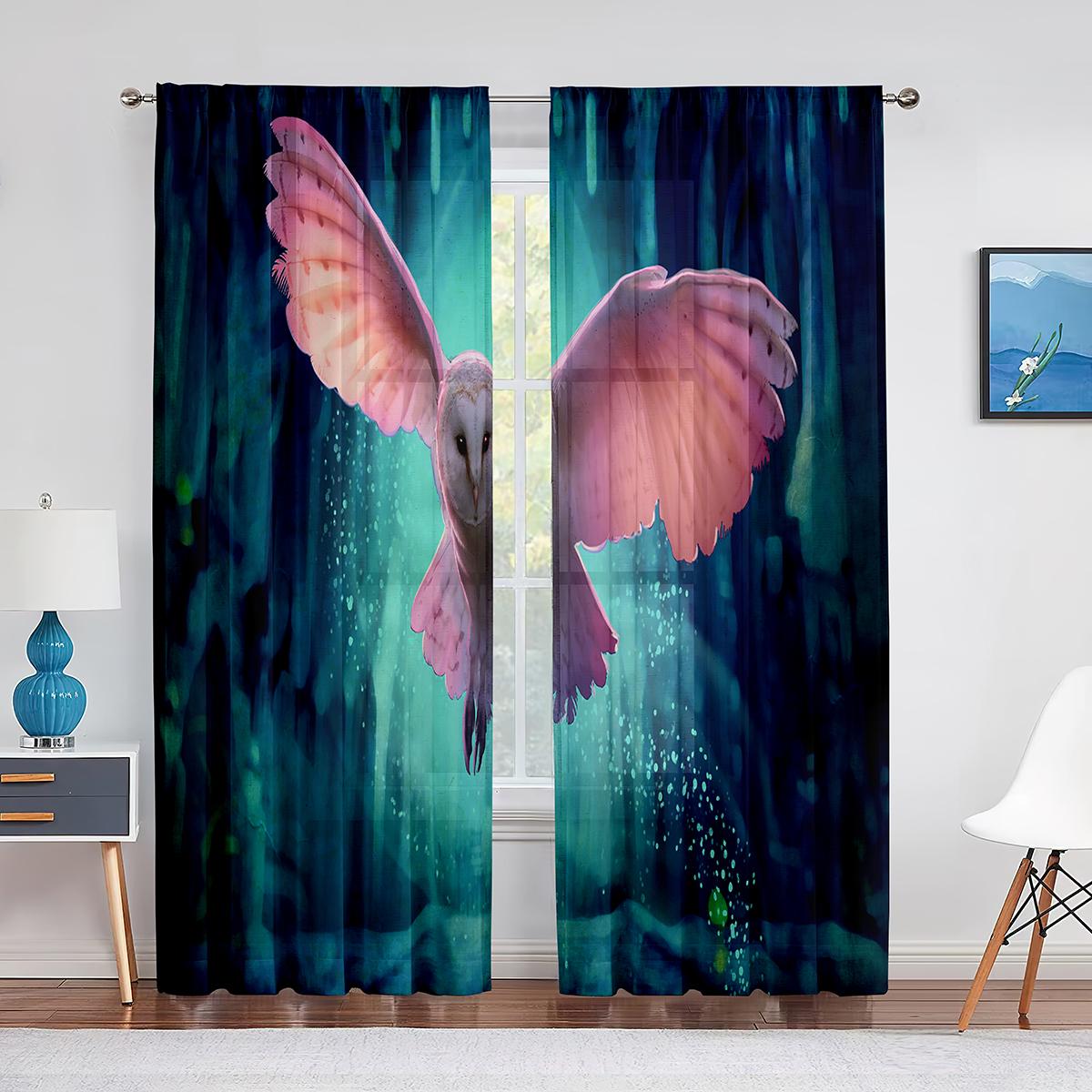 Мультяшные цветные совы — фото 8