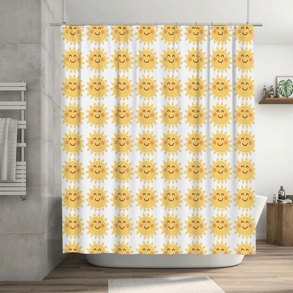 Green White Ocean Wave Shower Curtain Waterproof Bath Decoration For Bathroom Accessories Home Decor
