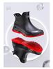 Korean Style Eco-Friendly Waterproof Black Red Ankle Boots - Dirt & Stain Resistant Large Size Rubber Shoes for Outdoor Use