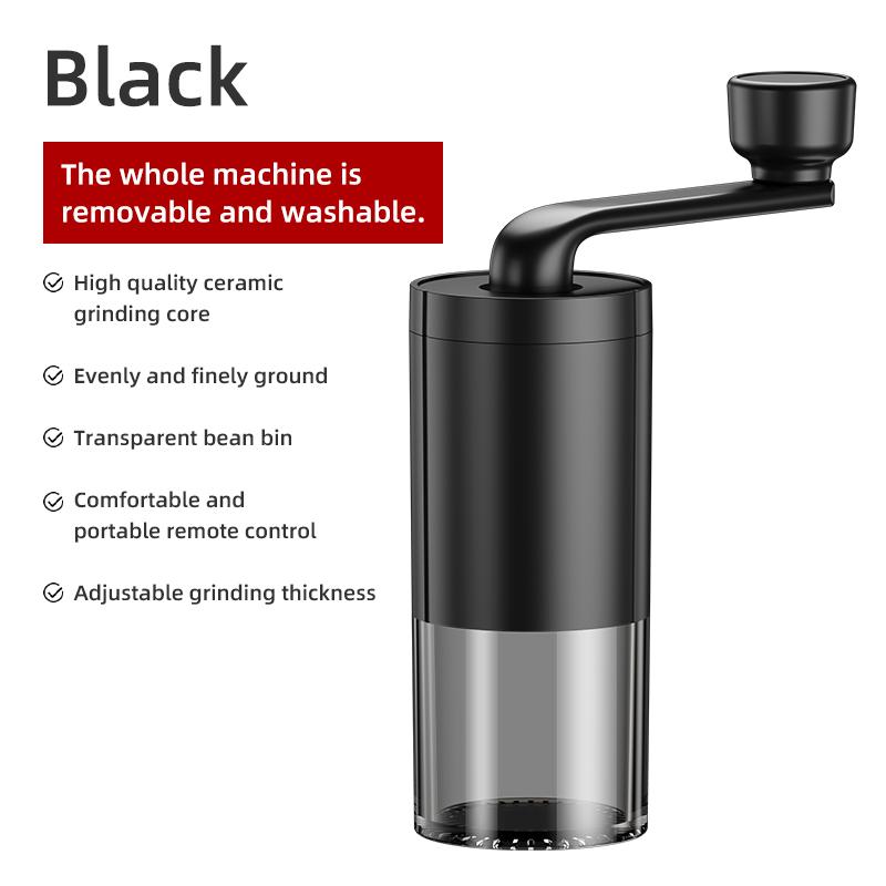 1pc Manual Coffee Grinder Portable Grinder Home Outdoors Travel Hand Crank Coffee Grinder Adjustable Bean Grinder