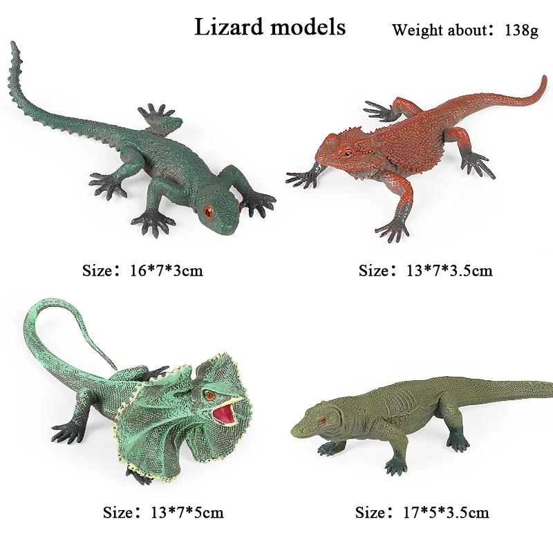 Oenux Simulation Reptile Lizard Chameleon Geckos Insect Animals Model Action Figure Collection Toys Kids Gift Home Decorations