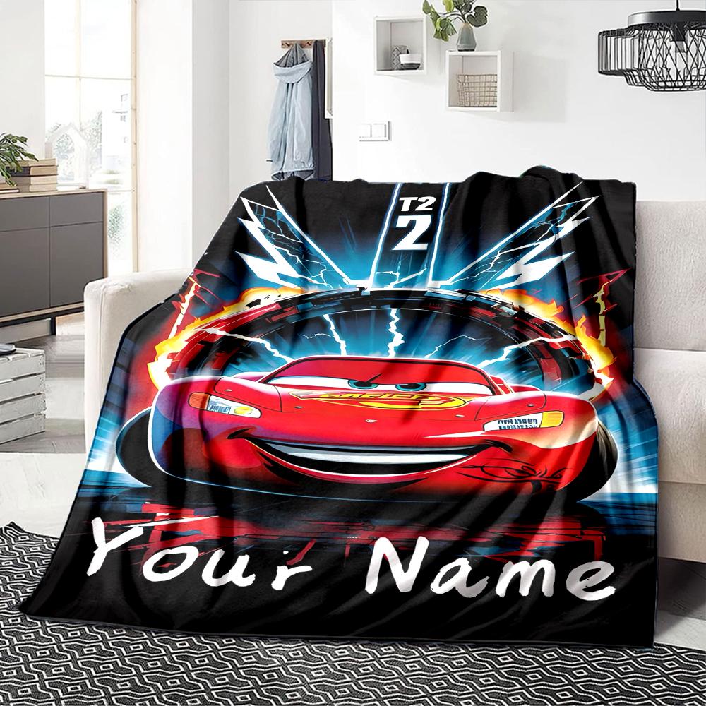 Custom Name McQueen's Race Day blanket for Couch & Bed, Plush Cozy Fuzzy Blanket Super Soft & Warm Blankets for Fall and Winter. 0908470