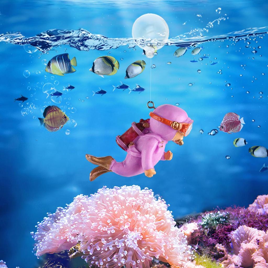 Miniature Diver Figure Oceans Pavilion Diving Model for Aquarium Decor