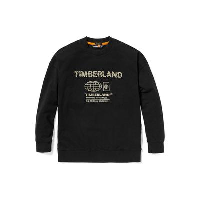 Timberland Letter Print Loose Casual Hoodie Unisex Hoodies Black A6QG5-001