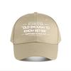 Baseball Cap Humorous Quote Baseball Cap Fashion Unisex Sunhat Womens Outdoor Sports Snapback Cap