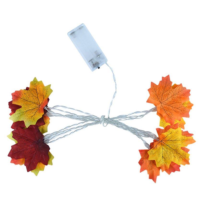 GGXX 2 Meters Artificial Maple Leaves Garland Led Fairy Lights For Christmas