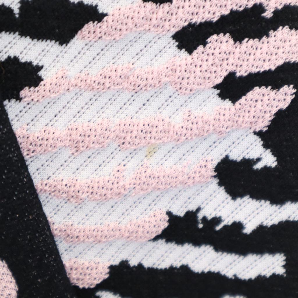 Marni Made In Italy Check Pattern Long Sleeve Cut 38 Pink X Black Women Used