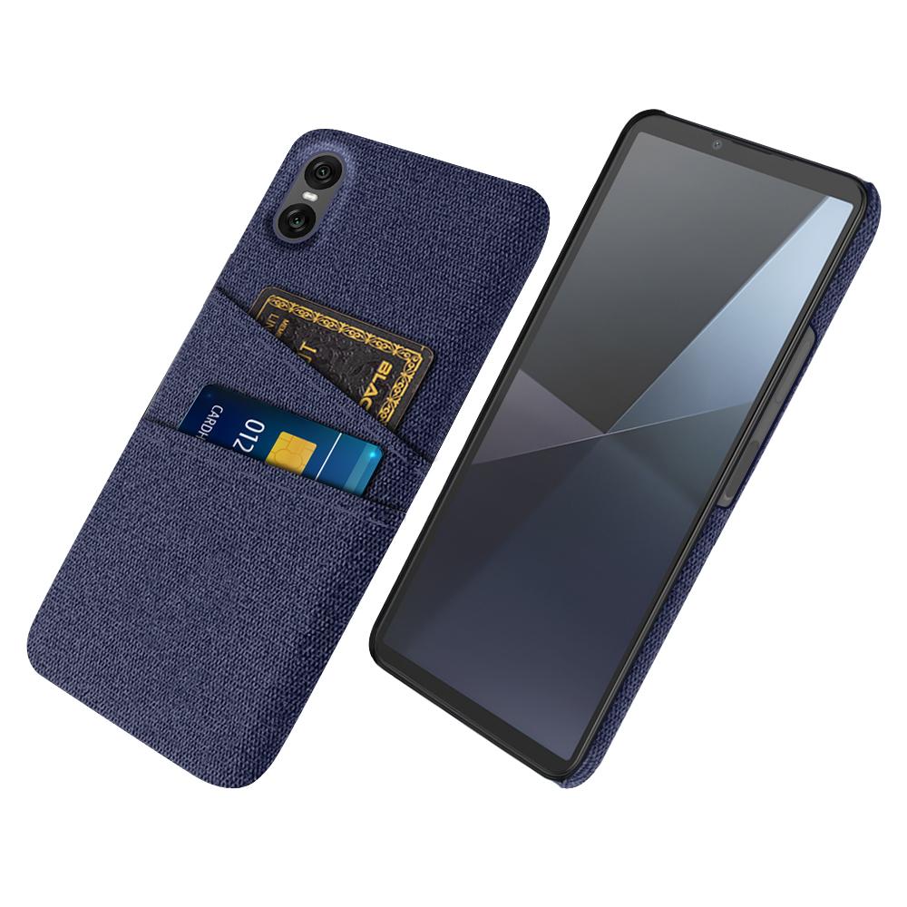 Pro Sony Xperia 10 VII Pouzdro Látka+Tvrdý PC Kryt na telefon s duálními sloty pro karty
