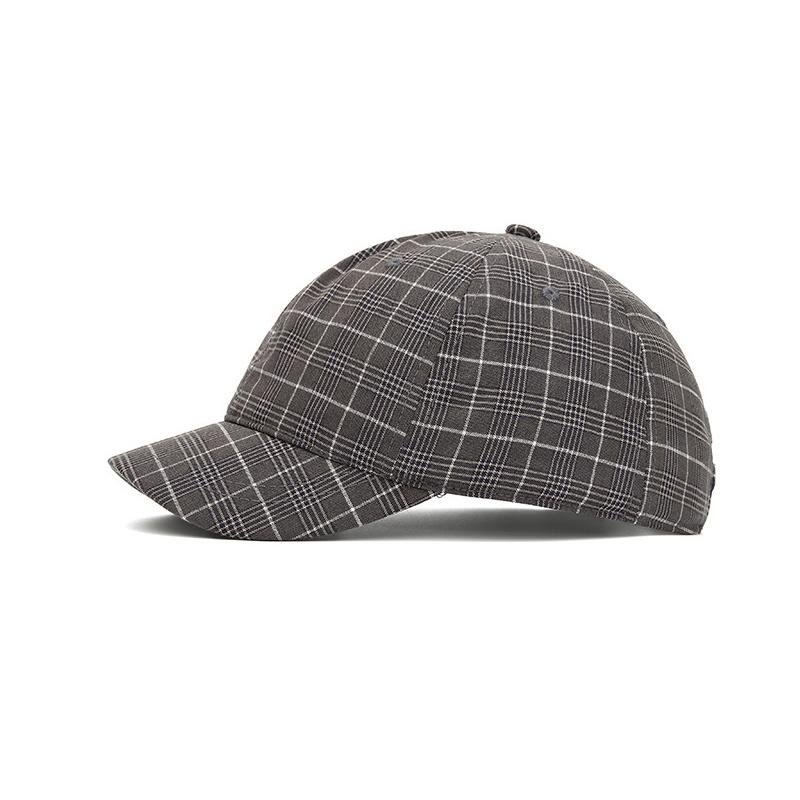 Plaid Short Brim Baseball Cap for Unisex Spring Summer Vintage Cap Outdoor Sun Hat